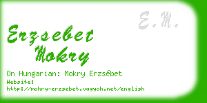 erzsebet mokry business card